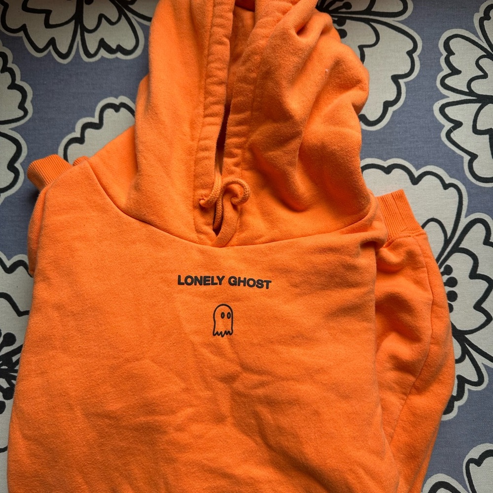 LONELY GHOST Orange Hoodie